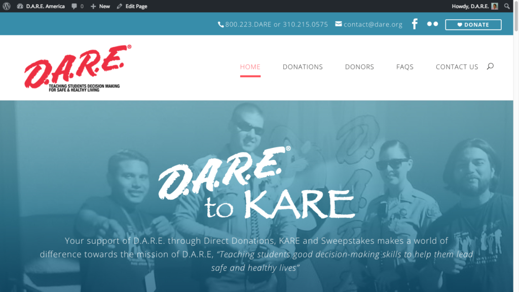 D.A.R.E. Giving Website