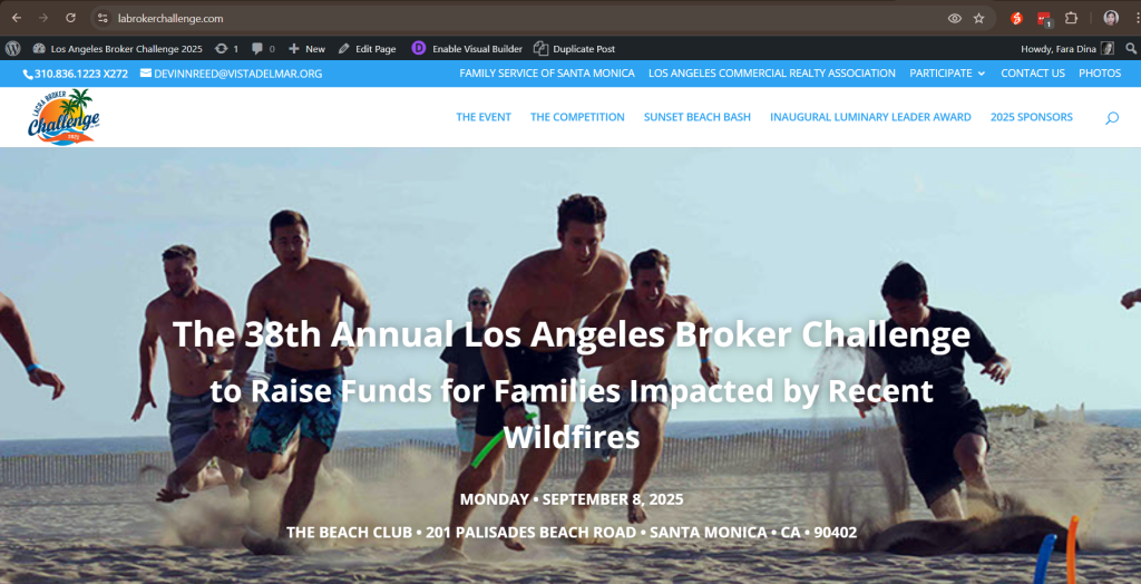 Website of the Annual Los Angeles Broker Challenge
